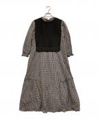 Rose Tiaraローズティアラ）の古着「ドッキングワンピース」｜ブラック