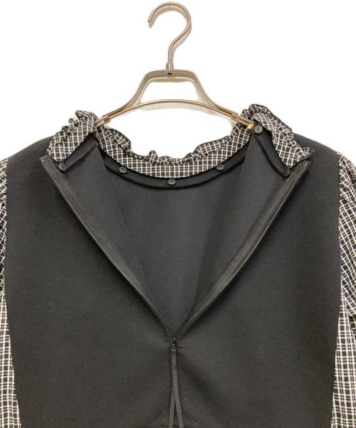 Rose Tiara（ローズティアラ）Rose Tiara (ローズティアラ) ドッキングワンピース ブラック サイズ:38の古着・服飾アイテム