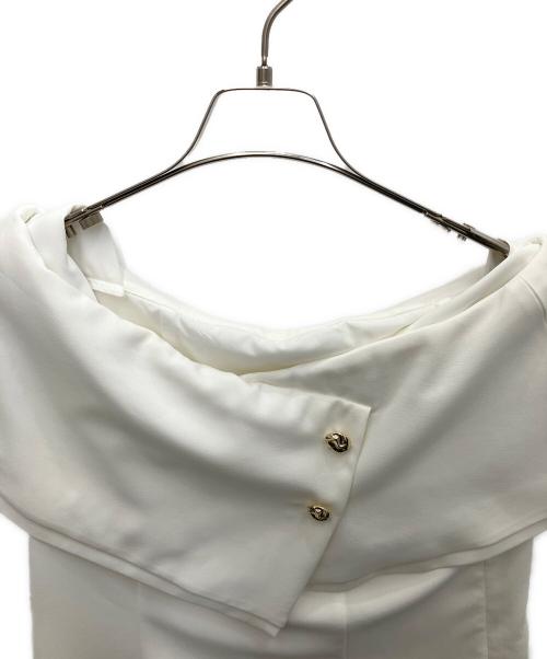 JUSGLITTY（ジャスグリッティー）JUSGLITTY (ジャスグリッティー) ケープ風ブラウス ホワイト サイズ:SIZE 2の古着・服飾アイテム