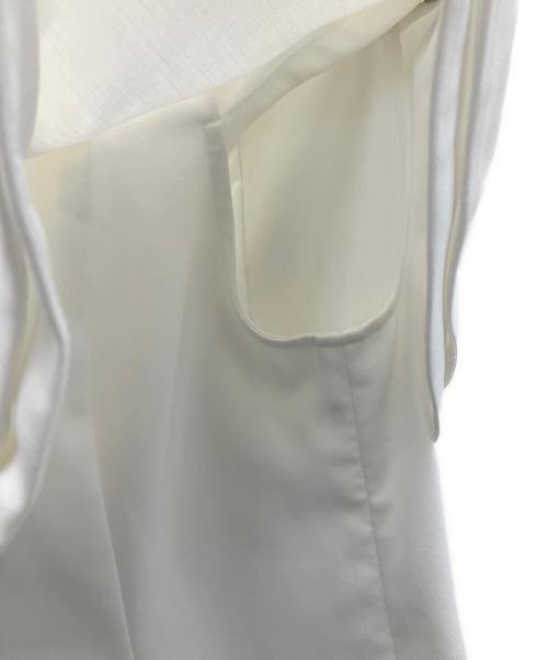 JUSGLITTY（ジャスグリッティー）JUSGLITTY (ジャスグリッティー) ケープ風ブラウス ホワイト サイズ:SIZE 2の古着・服飾アイテム