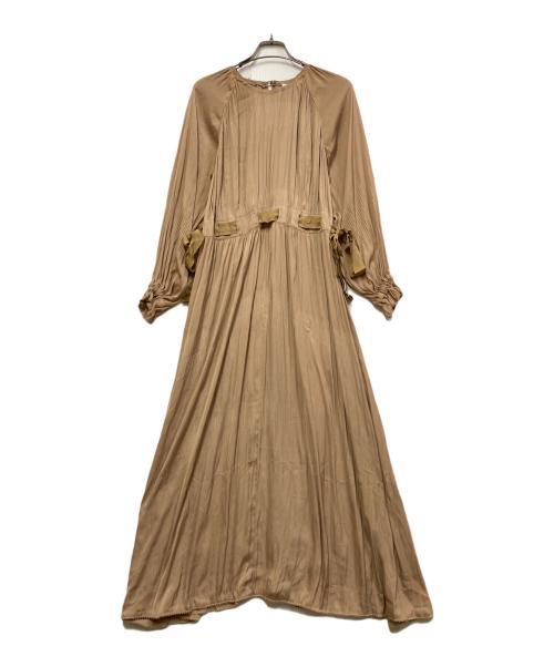 LANVIN en Bleu（ランバンオンブルー）LANVIN en Bleu (ランバンオンブルー) ブラウスワンピース ベージュ サイズ:SIZE 38の古着・服飾アイテム