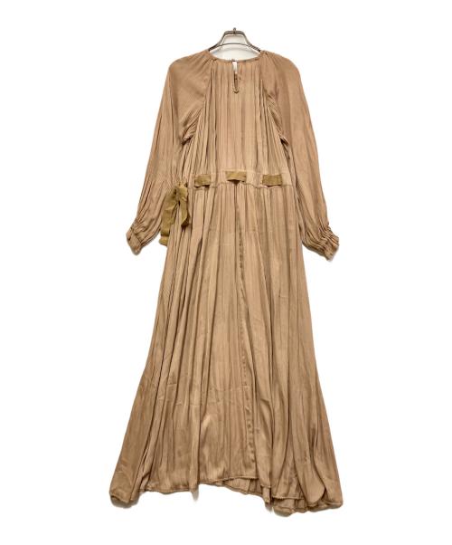 LANVIN en Bleu（ランバンオンブルー）LANVIN en Bleu (ランバンオンブルー) ブラウスワンピース ベージュ サイズ:SIZE 38の古着・服飾アイテム