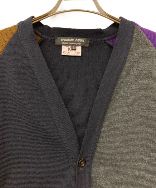 COMME des GARCONS HOMME DEUX（コムデギャルソン オム ドゥ）COMME des GARCONS HOMME DEUX (コムデギャルソン オム ドゥ) Charles Kirk (チャールズ カーク) アクリルカーディガン ネイビー サイズ:Lの古着・服飾アイテム