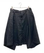 BLACK COMME des GARCONSブラックコムデギャルソン）の古着「ポリエステル縮絨ワイドサルエルパンツ」｜ブラック