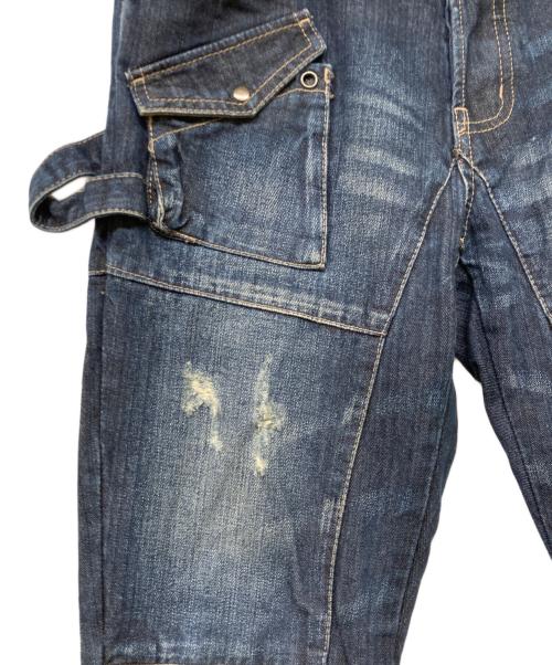 PPFM（ピーピーエフエム）PPFM (ピーピーエフエム) 00s Y2K BONDAGE PANTS インディゴ サイズ:-の古着・服飾アイテム