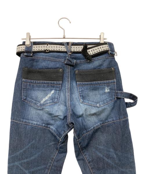 PPFM（ピーピーエフエム）PPFM (ピーピーエフエム) 00s Y2K BONDAGE PANTS インディゴ サイズ:-の古着・服飾アイテム