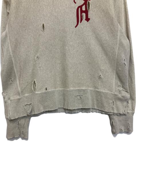 ANCELLM（アンセルム）ANCELLM (アンセルム) CRASH SWEAT SHIRT ライトグレー サイズ:2の古着・服飾アイテム