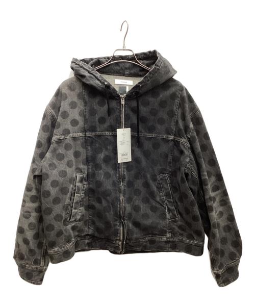 FACETASM（ファセッタズム）FACETASM (ファセッタズム) DOT DENIM HOODED JACKET ブラック サイズ:4 未使用品の古着・服飾アイテム