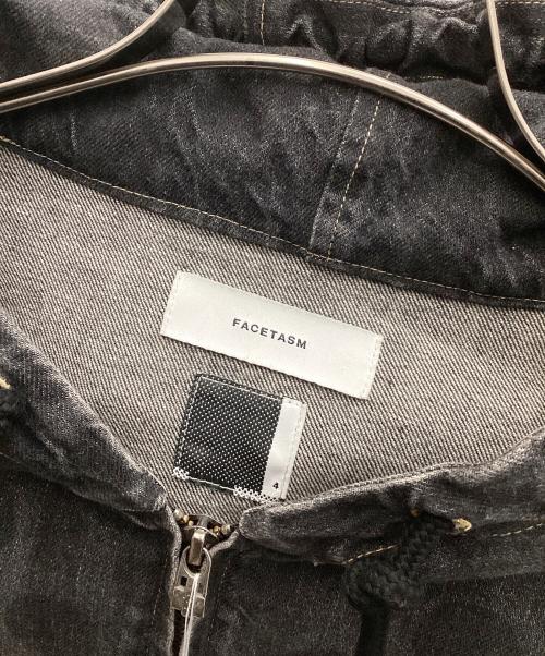FACETASM（ファセッタズム）FACETASM (ファセッタズム) DOT DENIM HOODED JACKET ブラック サイズ:4 未使用品の古着・服飾アイテム