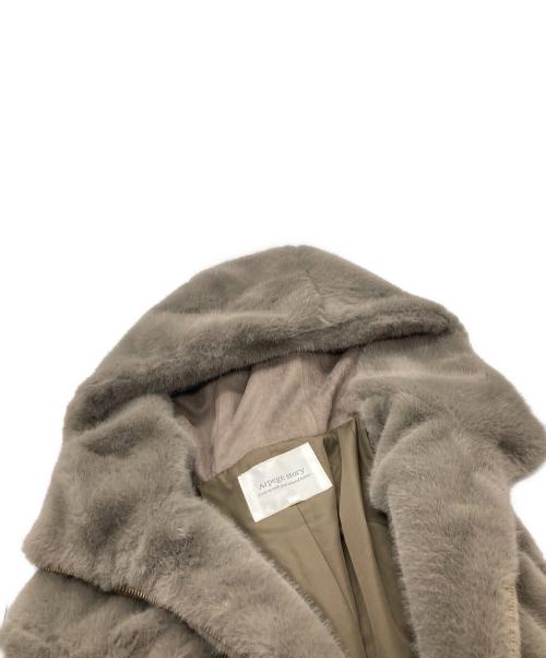 ARPEGE STORY（アルページュストーリー）ARPEGE STORY (アルページュストーリー) ファーフードブルゾン ブラウン サイズ:1の古着・服飾アイテム