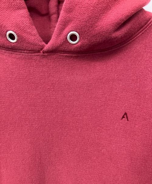 ATON（エイトン）ATON (エイトン) ロゴ刺繍入り ガーメントダイ プルオーバー スウェットパーカー ボルドー サイズ:SIZE02の古着・服飾アイテム