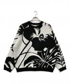 Lui'sルイス）の古着「フラワーニット」｜ブラック