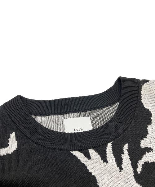 Lui's（ルイス）Lui's (ルイス) フラワーニット ブラック サイズ:Fの古着・服飾アイテム