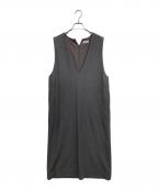 IENAイエナ）の古着「2WAYストレッチVネックワンピース」｜グレー