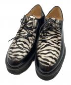 PASCUCCIパスクッチ）の古着「ゼブラチロリアンシューズ」｜ブラック