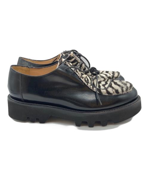 PASCUCCI（パスクッチ）PASCUCCI (パスクッチ) ゼブラチロリアンシューズ ブラック サイズ:37の古着・服飾アイテム