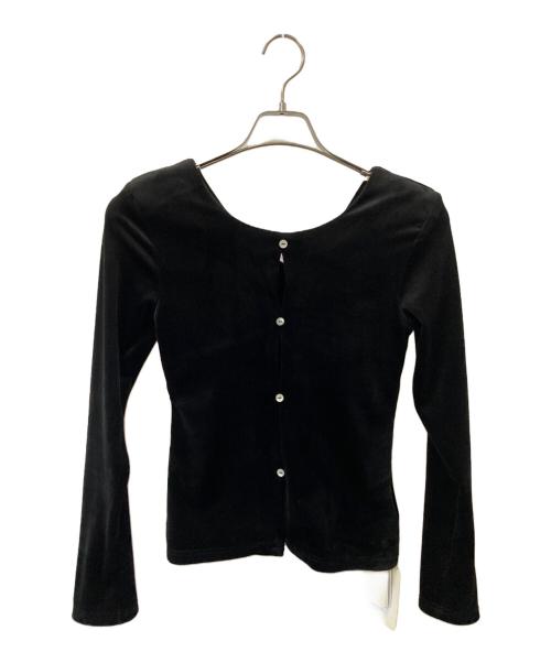 Sea Room lynn（シールームリン）Sea Room lynn (シールームリン) COELIE (コエリー) AOI IHARA (アオイイハラ) パッドinマットベロアHOLEトップス ブラック サイズ:Free 未使用品の古着・服飾アイテム