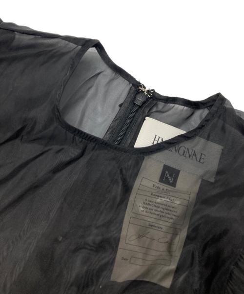 HAENGNAE（ヘンネ）HAENGNAE (ヘンネ) ギャザースリーブブラウス ブラック サイズ:FREEの古着・服飾アイテム