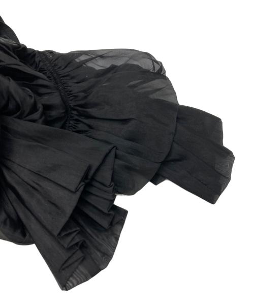 HAENGNAE（ヘンネ）HAENGNAE (ヘンネ) ギャザースリーブブラウス ブラック サイズ:FREEの古着・服飾アイテム