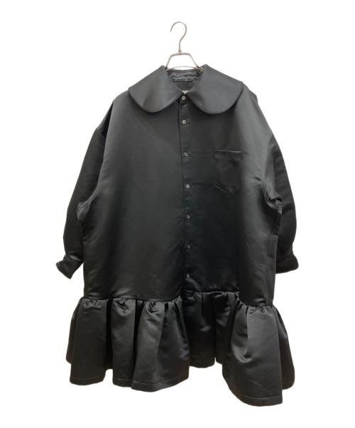 COMME des GARCONS GIRL（コムデギャルソンガール）COMME des GARCONS GIRL (コムデギャルソンガール) ラッフルフリル ヘビーサテンブラウス ブラック サイズ:Sの古着・服飾アイテム