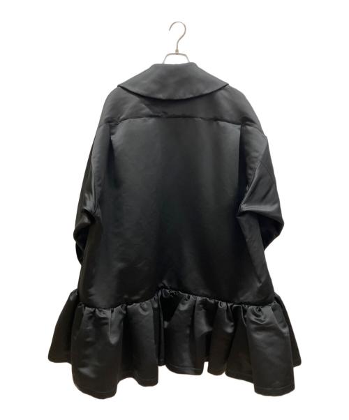 COMME des GARCONS GIRL（コムデギャルソンガール）COMME des GARCONS GIRL (コムデギャルソンガール) ラッフルフリル ヘビーサテンブラウス ブラック サイズ:Sの古着・服飾アイテム