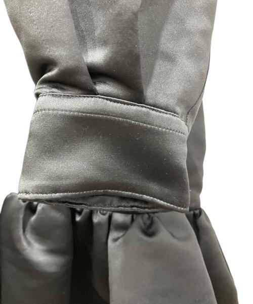 COMME des GARCONS GIRL（コムデギャルソンガール）COMME des GARCONS GIRL (コムデギャルソンガール) ラッフルフリル ヘビーサテンブラウス ブラック サイズ:Sの古着・服飾アイテム