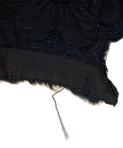 noir kei ninomiya（ノワール ケイ ニノミヤ）noir kei ninomiya (ノワール ケイ ニノミヤ) フラワーフェイクファーベスト ブラック サイズ:Sの古着・服飾アイテム