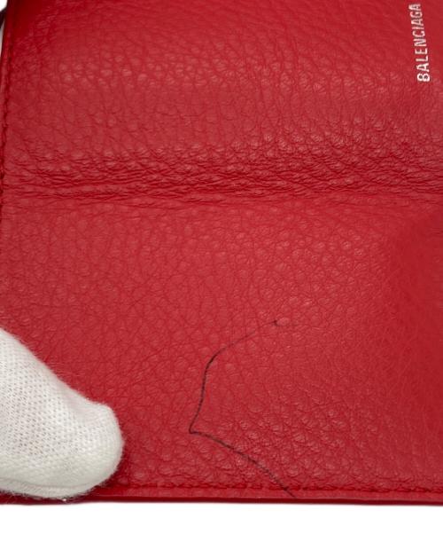 BALENCIAGA（バレンシアガ）BALENCIAGA (バレンシアガ) 3つ折り財布 レッドの古着・服飾アイテム