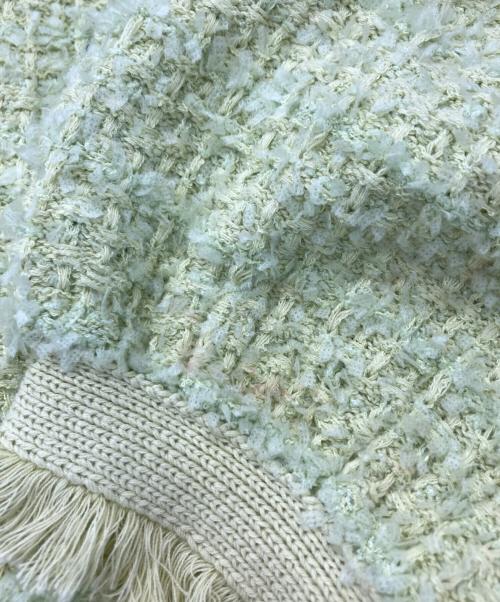 Mila Owen（ミラオーウェン）Mila Owen (ミラオーウェン) ツイードニットジャケット グリーン サイズ:1の古着・服飾アイテム