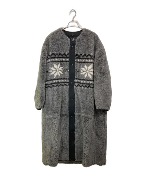THE RERACS（ザ リラクス）THE RERACS (ザ リラクス) ボアコート グレー サイズ:38の古着・服飾アイテム