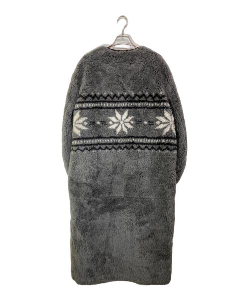 THE RERACS（ザ リラクス）THE RERACS (ザ リラクス) ボアコート グレー サイズ:38の古着・服飾アイテム