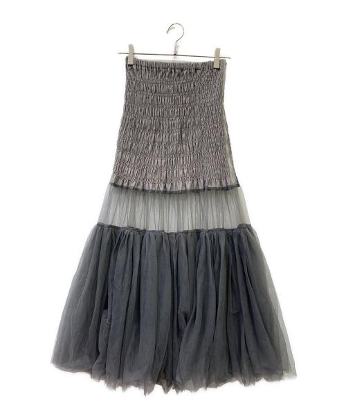 melt the lady（メルトザレディ）melt the lady (メルトザレディ) cherie tulle skirt グレー サイズ:Fの古着・服飾アイテム