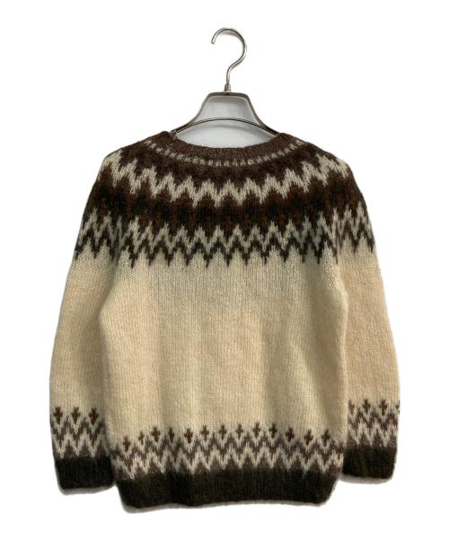 RALPH LAUREN SPORT（ラルフローレン スポーツ）RALPH LAUREN SPORT (ラルフローレン スポーツ) モヘヤアルパカ混ノルディックセーター ブラウン×アイボリー サイズ:Mの古着・服飾アイテム