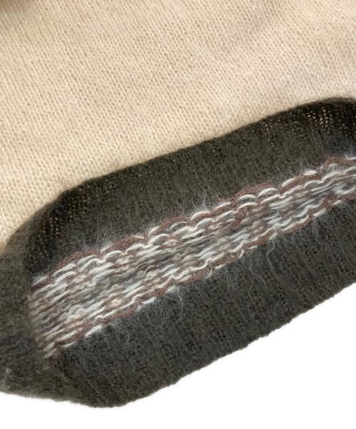 RALPH LAUREN SPORT（ラルフローレン スポーツ）RALPH LAUREN SPORT (ラルフローレン スポーツ) モヘヤアルパカ混ノルディックセーター ブラウン×アイボリー サイズ:Mの古着・服飾アイテム