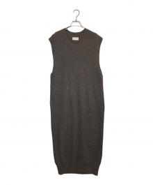 MEYAME（メヤメ）の古着「WOOL SLEEVELESS KNIT DRESS」｜ブラウン
