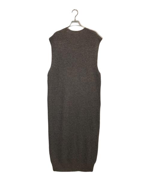MEYAME（メヤメ）MEYAME (メヤメ) WOOL SLEEVELESS KNIT DRESS ブラウン サイズ:FREEの古着・服飾アイテム