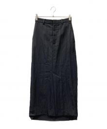 ATON（エイトン）の古着「ナイロンタイトスカート」｜ブラック