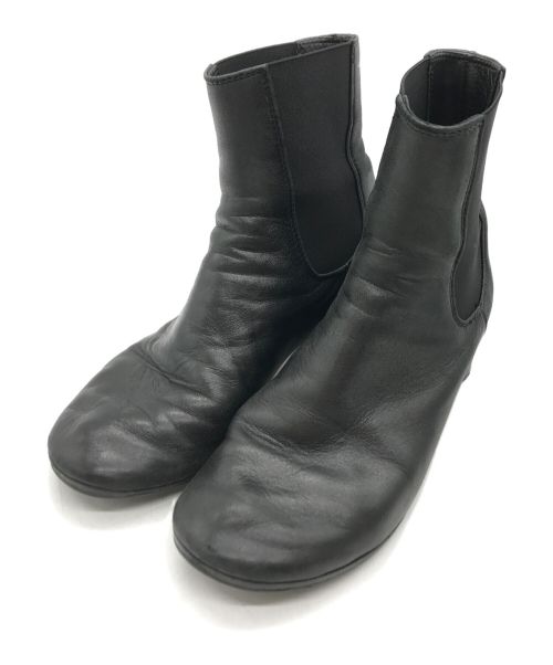 MM6 Maison Margiela（エムエムシックスメゾンマルジェラ）MM6 Maison Margiela (エムエムシックス メゾンマルジェラ) サイドゴアショートブーツ ブラック サイズ:37の古着・服飾アイテム