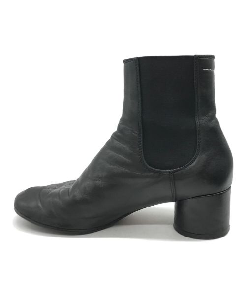 MM6 Maison Margiela（エムエムシックスメゾンマルジェラ）MM6 Maison Margiela (エムエムシックス メゾンマルジェラ) サイドゴアショートブーツ ブラック サイズ:37の古着・服飾アイテム