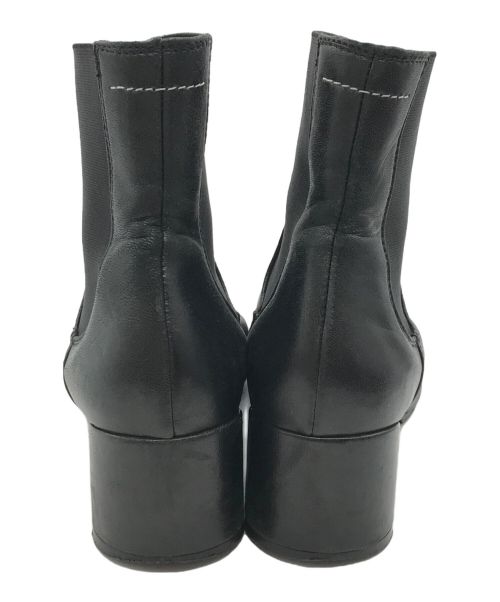 MM6 Maison Margiela（エムエムシックスメゾンマルジェラ）MM6 Maison Margiela (エムエムシックス メゾンマルジェラ) サイドゴアショートブーツ ブラック サイズ:37の古着・服飾アイテム