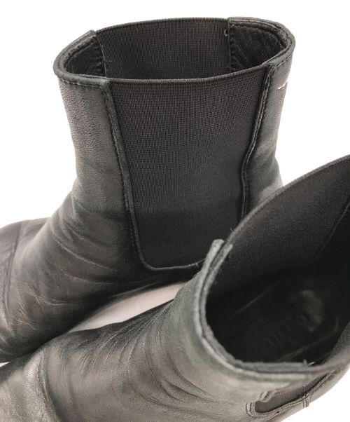 MM6 Maison Margiela（エムエムシックスメゾンマルジェラ）MM6 Maison Margiela (エムエムシックス メゾンマルジェラ) サイドゴアショートブーツ ブラック サイズ:37の古着・服飾アイテム
