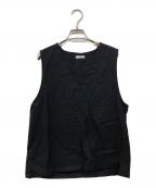 fog linen workフォグリネンワーク）の古着「ジュール ジレ」｜ブラック