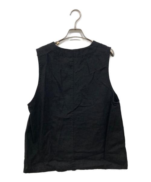 fog linen work（フォグリネンワーク）fog linen work (フォグリネンワーク) ジュール ジレ ブラック サイズ:Freeの古着・服飾アイテム