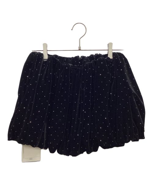 the Barnnet（ザ バーネット）the Barnnet (ザ バーネット) Velvet Puffball Mini Skirt ブラック サイズ:サイズ表記無し 未使用品の古着・服飾アイテム