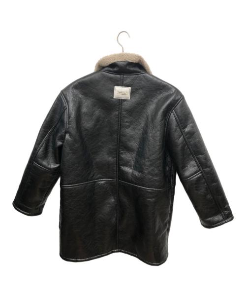 overdue flair（オーバーデュー フレア）overdue flair (オーバーデュー フレア) VINTAGE CRACK LEATHER MUSTANG ヴィンテージクラックレザーマスタング PUレザーコート ブラック サイズ:SIZE Freeの古着・服飾アイテム