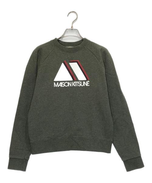 maison kitsune（メゾンキツネ）maison kitsune (メゾンキツネ) ロゴスウェット グリーン サイズ:Sの古着・服飾アイテム