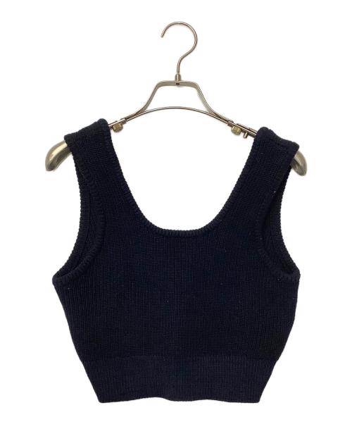 CLANE（クラネ）CLANE (クラネ) BUSTIER SET KNIT CARDIGAN ネイビー サイズ:1の古着・服飾アイテム