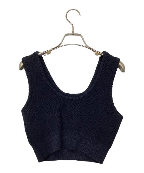 CLANE（クラネ）CLANE (クラネ) BUSTIER SET KNIT CARDIGAN ネイビー サイズ:1の古着・服飾アイテム