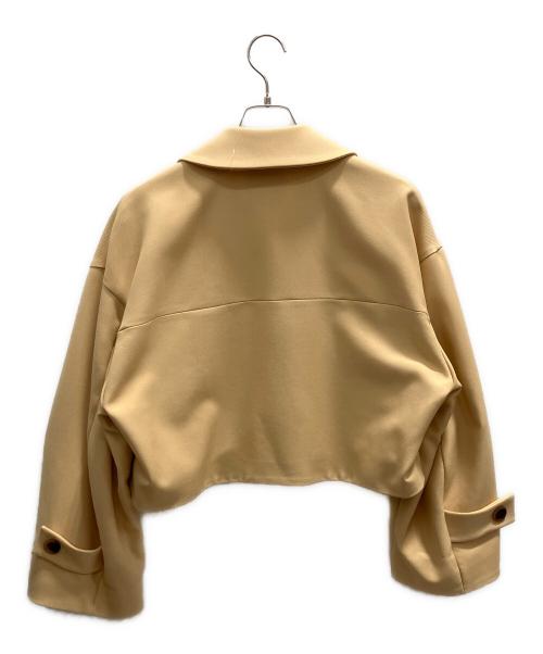 CLANE（クラネ）CLANE (クラネ) BULKY SLEEVE CROPPED JACKET ベージュ サイズ:1の古着・服飾アイテム
