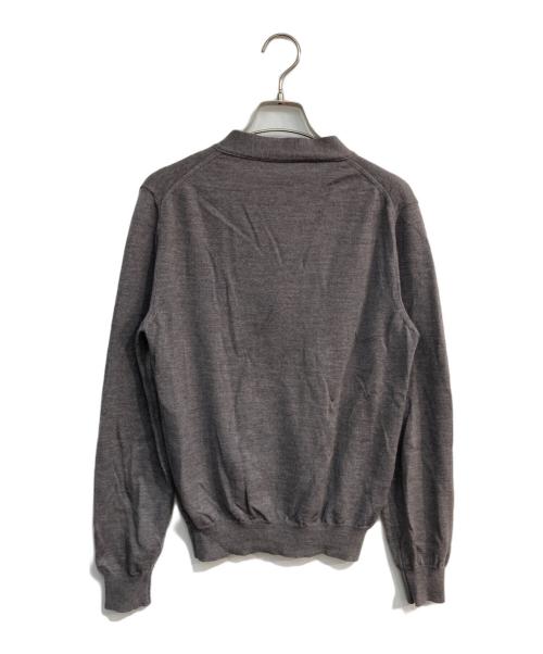 BEAMS F（ビームスエフ）BEAMS F (ビームスエフ) ウールVネックカーディガン グレー サイズ:48の古着・服飾アイテム
